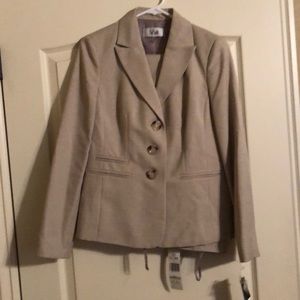 Tan jacket and pant business suit